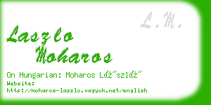 laszlo moharos business card